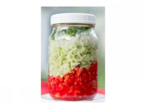 Garden Salsa Fresca in a Jar